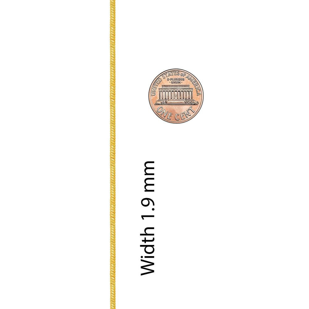 1.9mm Snake Chain Necklace - Image 4