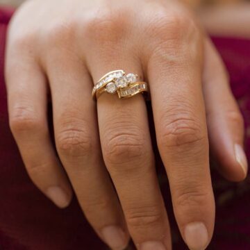 Alternative view of Cubic Zirconia Baguettes Ring