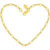 2mm Figaro Link Anklet