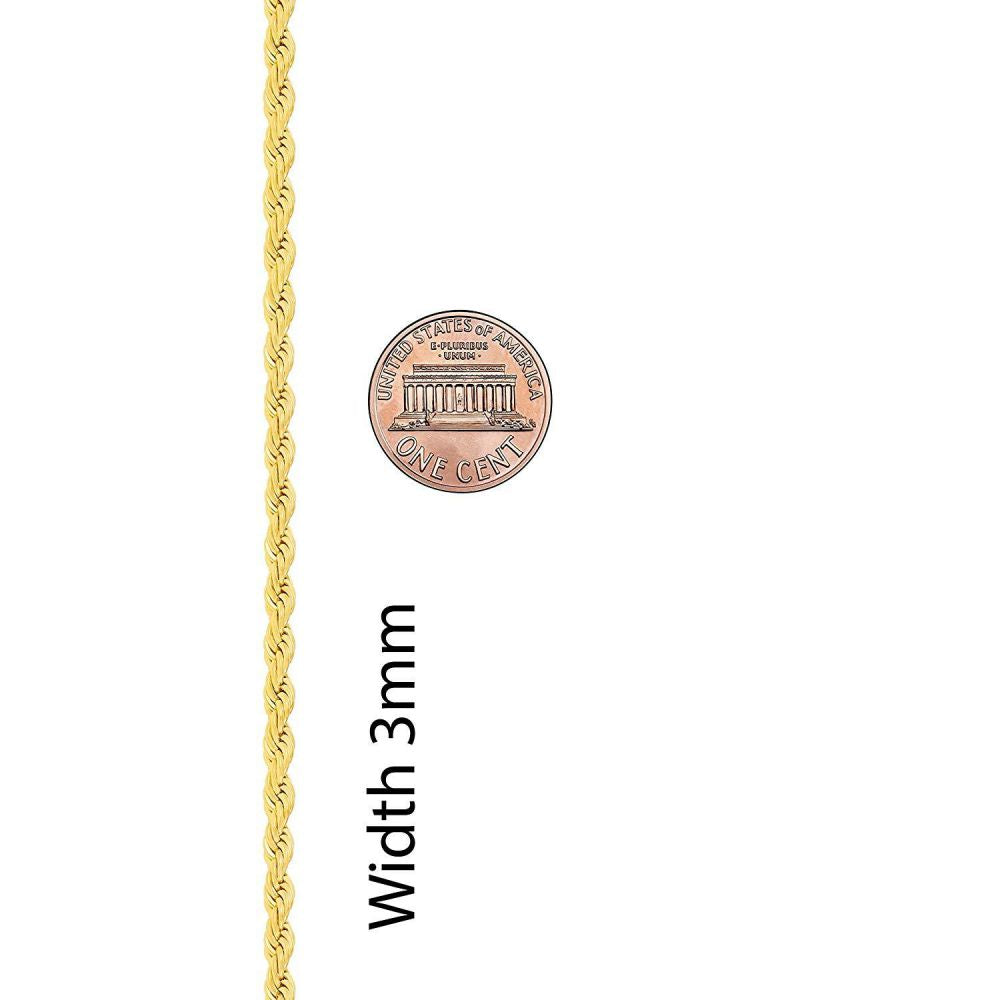 3mm Rope Chain Anklet - Image 6
