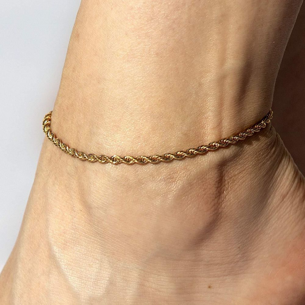 3mm Rope Chain Anklet - Image 7