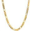 4mm Figaro Chain Necklace Figaro Chain Diamond Cut