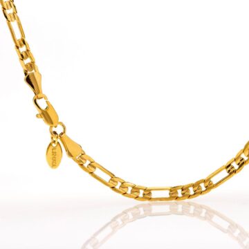 Alternative view of 4mm Figaro Chain Necklace Figaro Chain Diamond Cut