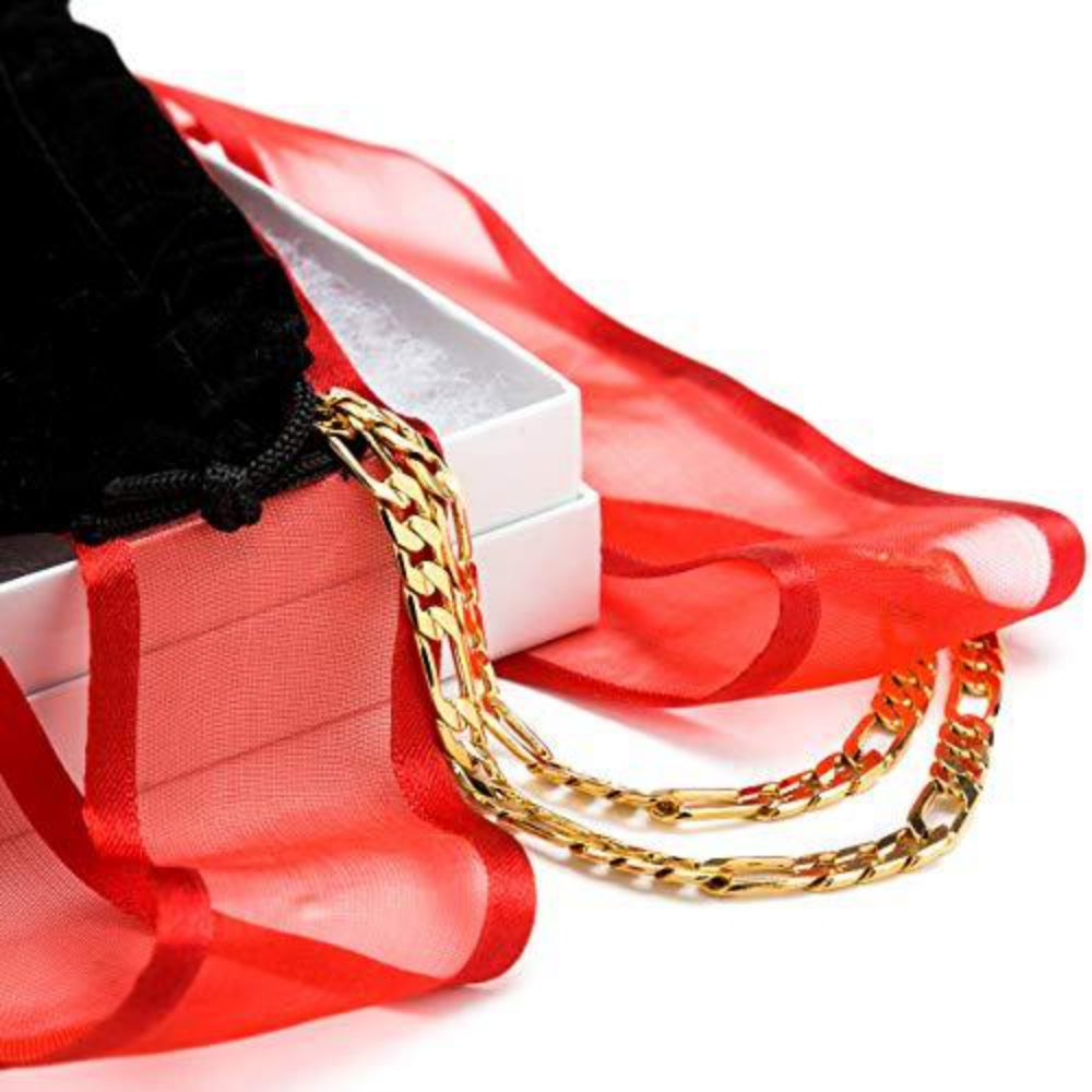 6mm Figaro Chain Gold Necklace Figaro Chain Diamond Cut - Image 6