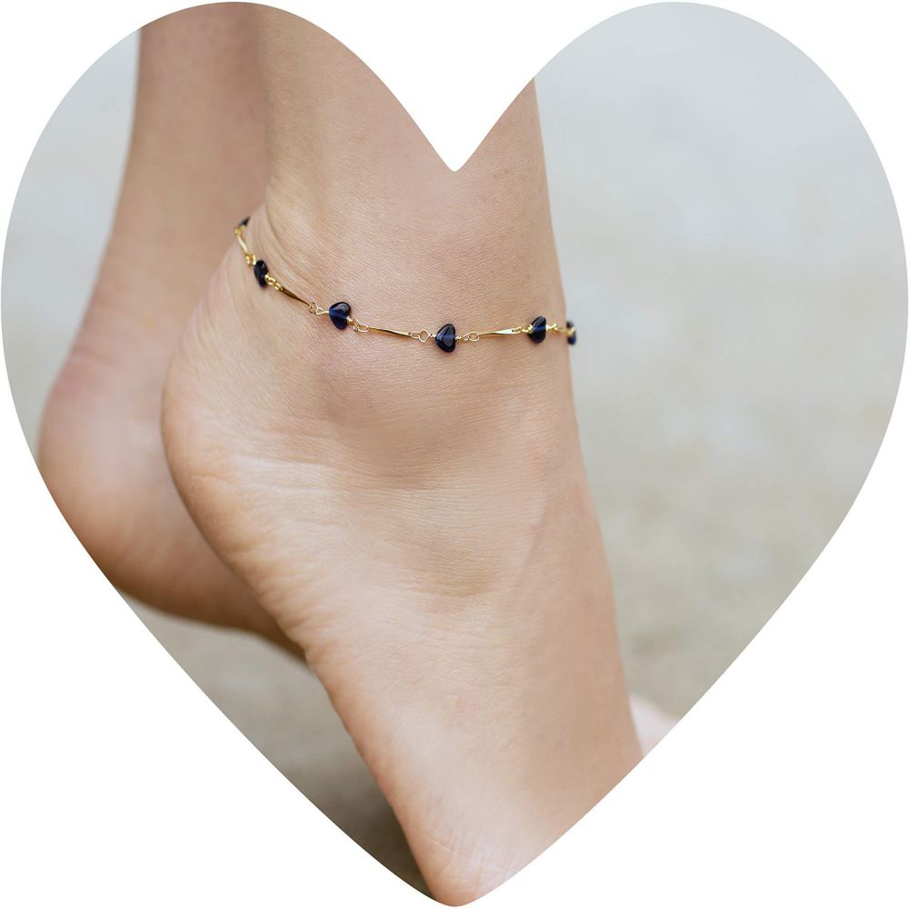 Blue Hearts Anklet - Image 2