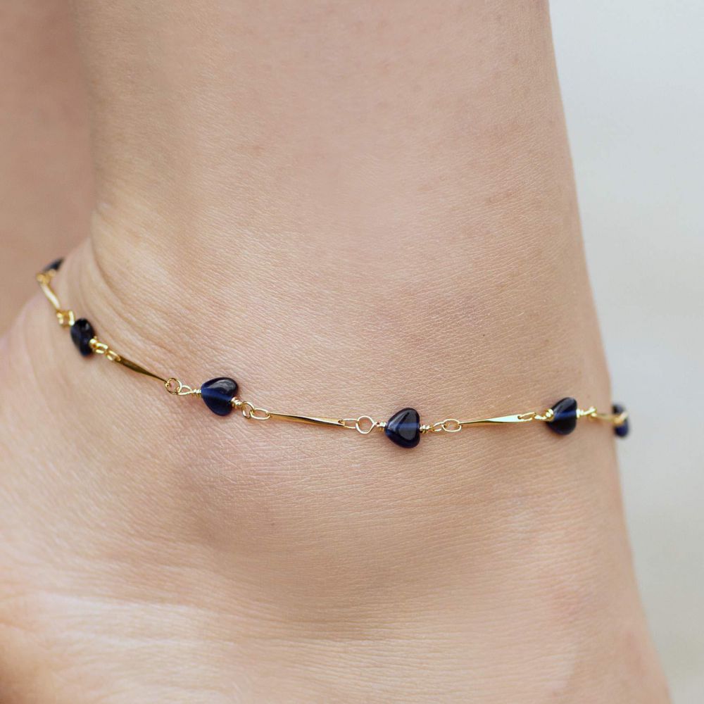 Blue Hearts Anklet - Image 5