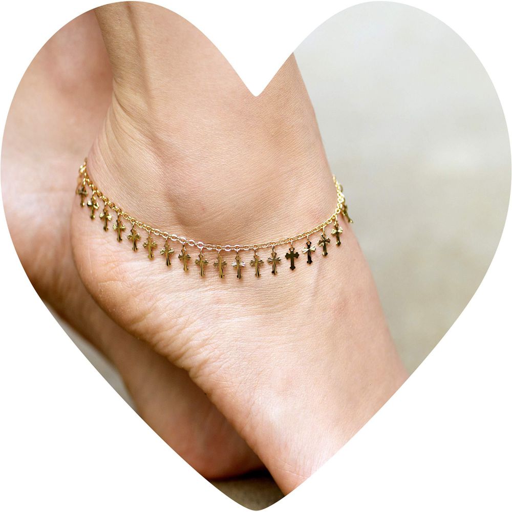 Dangling Crosses Anklet - Image 2