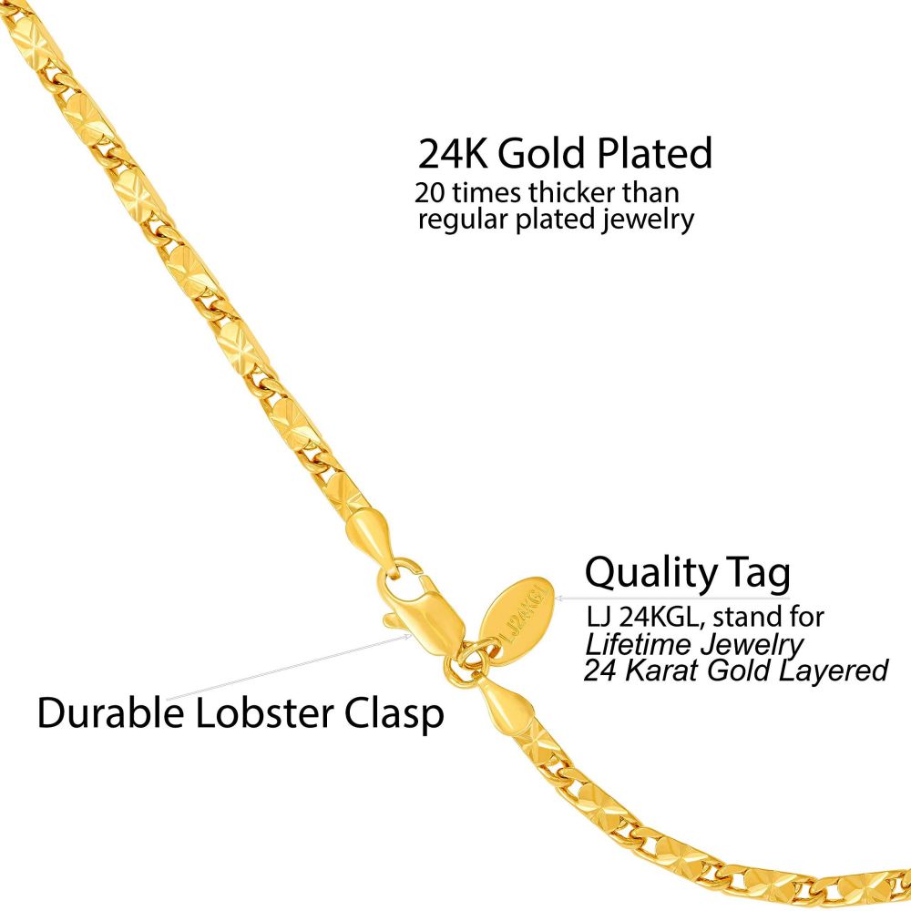 Diamond Cut Star Link Anklet - Image 4