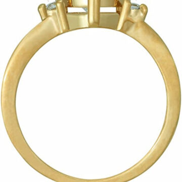 Alternative view of 3-Stone Cubic Zirconia Heart Ring