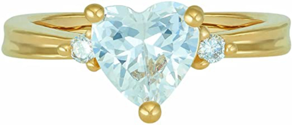 3-Stone Cubic Zirconia Heart Ring - Image 6