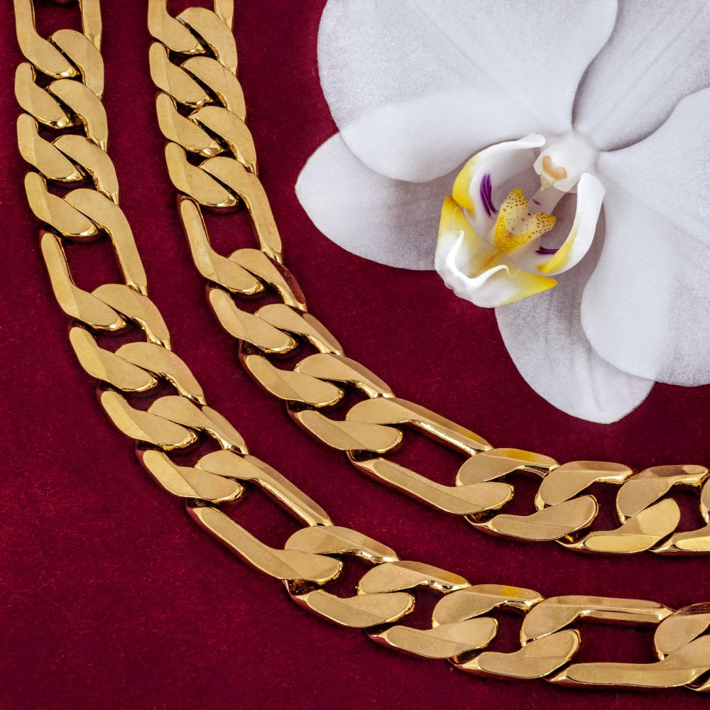 11mm Figaro Chain Figaro Chain Diamond Cut - Image 4