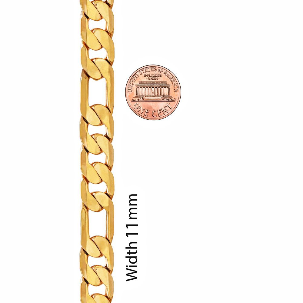 11mm Figaro Chain Figaro Chain Diamond Cut - Image 6