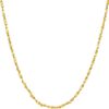 1.2mm Twisted Nugget Pendant Necklace