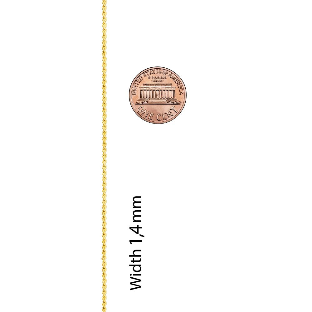 1.4mm Serpentine Chain - Image 6