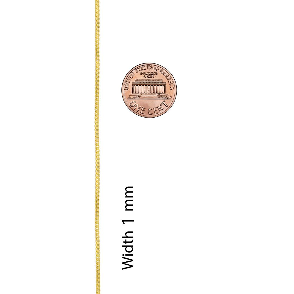 1mm Box Chain Necklace - Image 6
