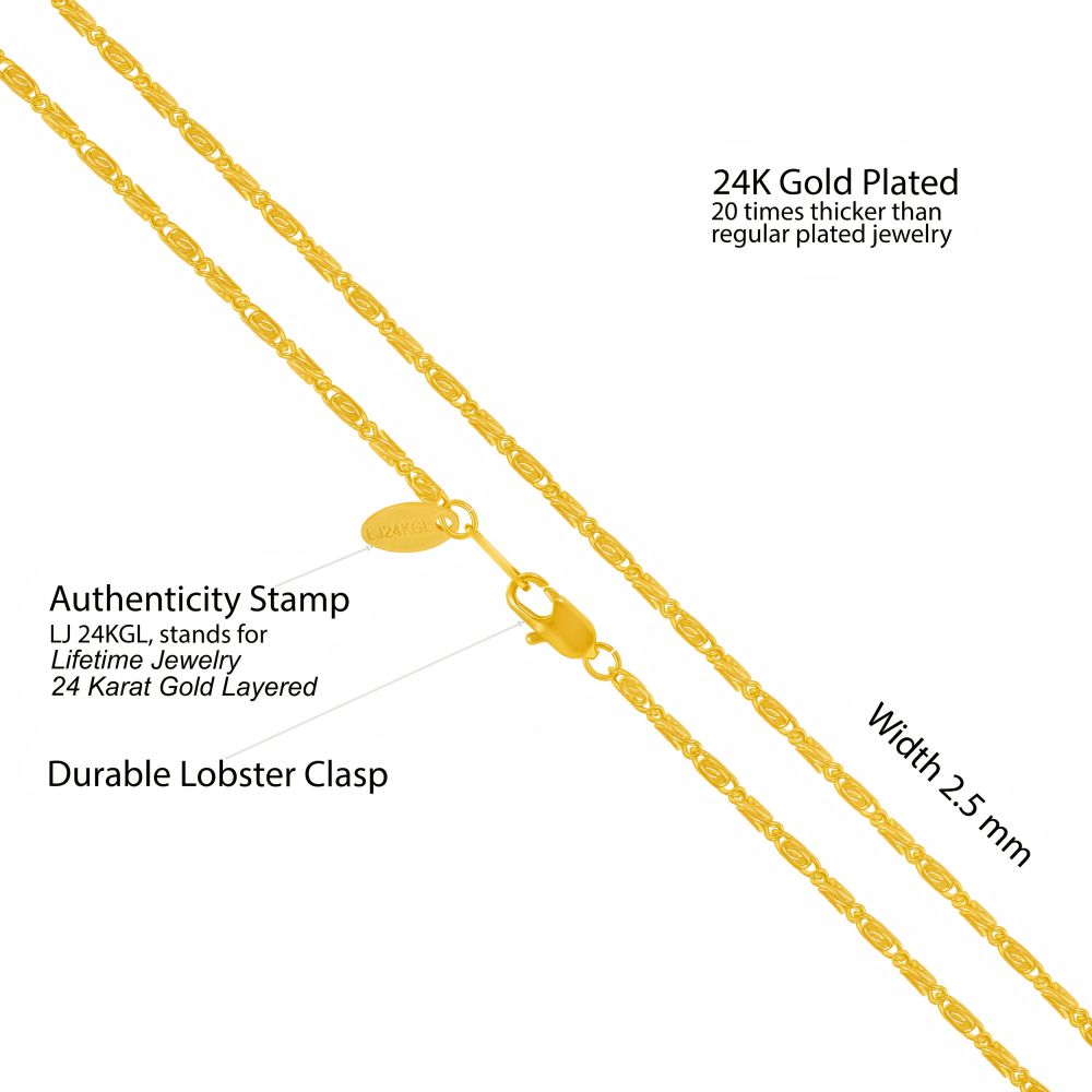 2.5mm Rounded Scroll Necklace - Image 3