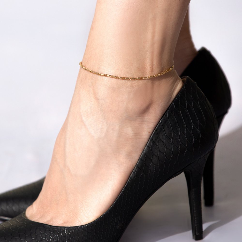 2mm Rounded Scroll Anklet - Image 4