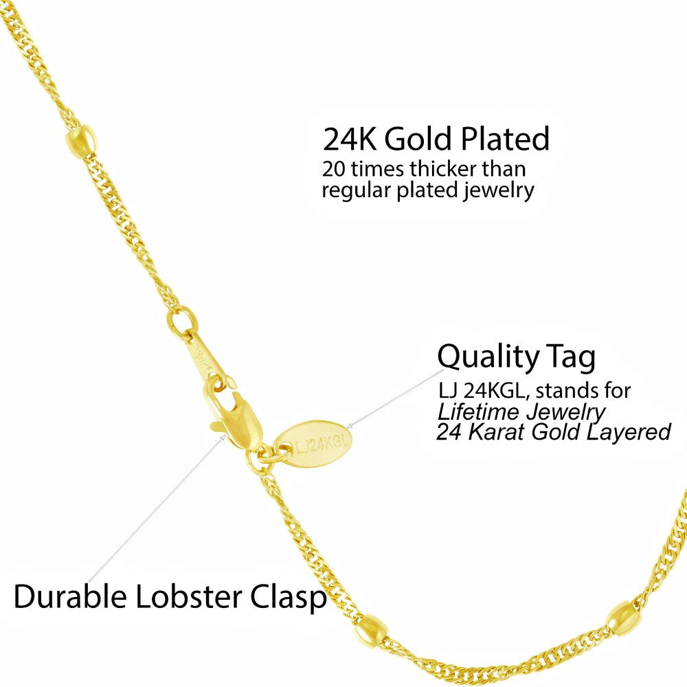 2mm Whisper Chain with Ball Anklet - Image 3