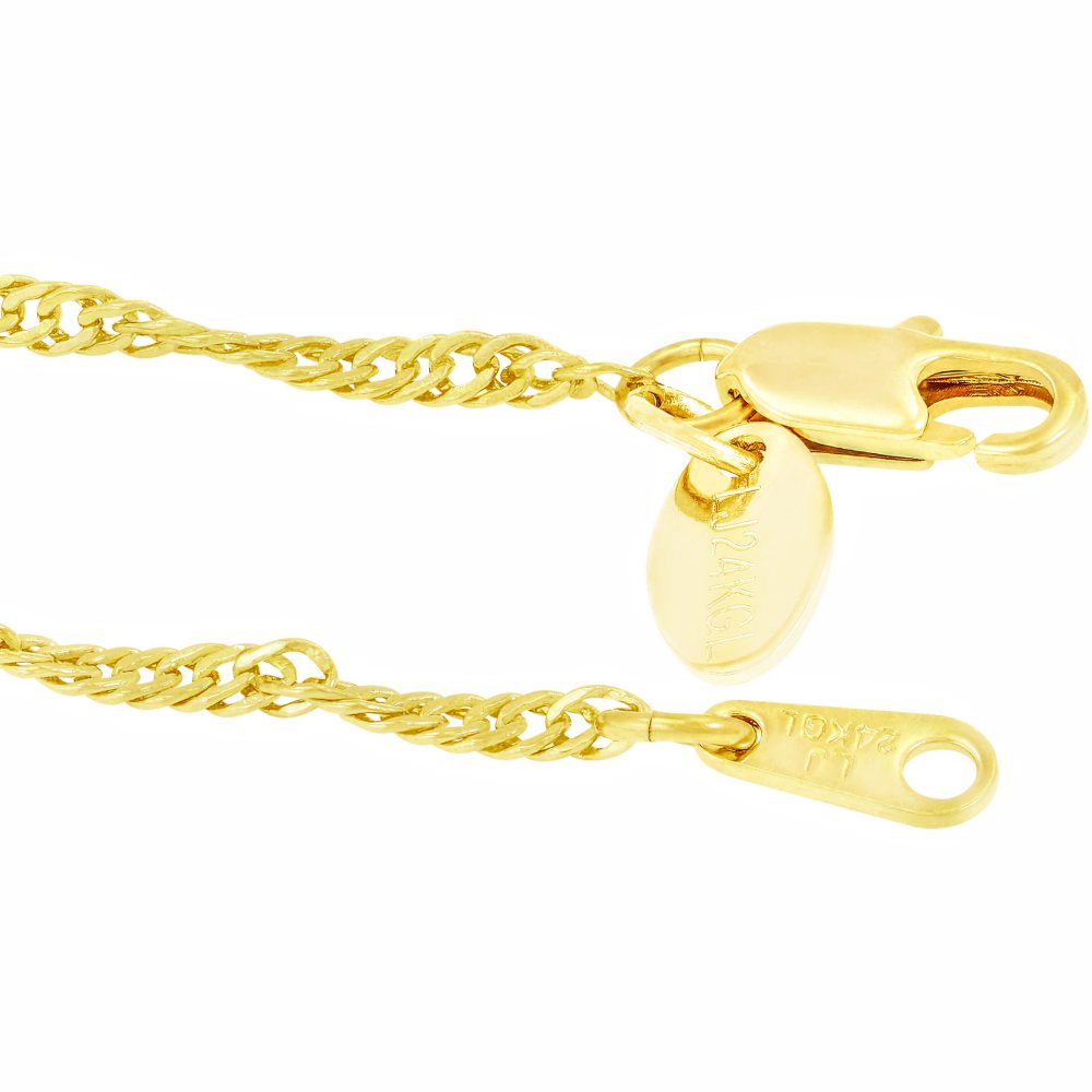 2mm Whisper Chain with Ball Anklet - Image 5