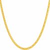 3mm Emblem Oval Chain Necklace