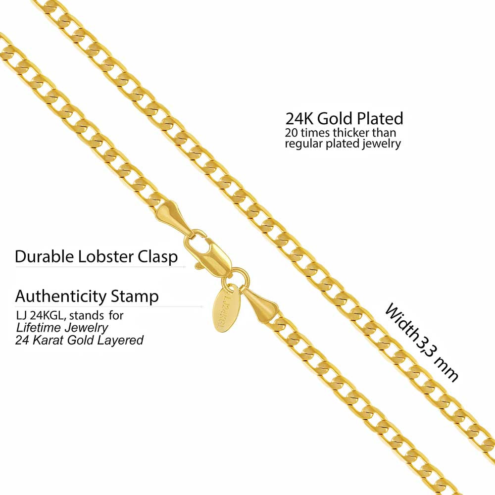3mm Flat Cuban Link Chain - Image 12