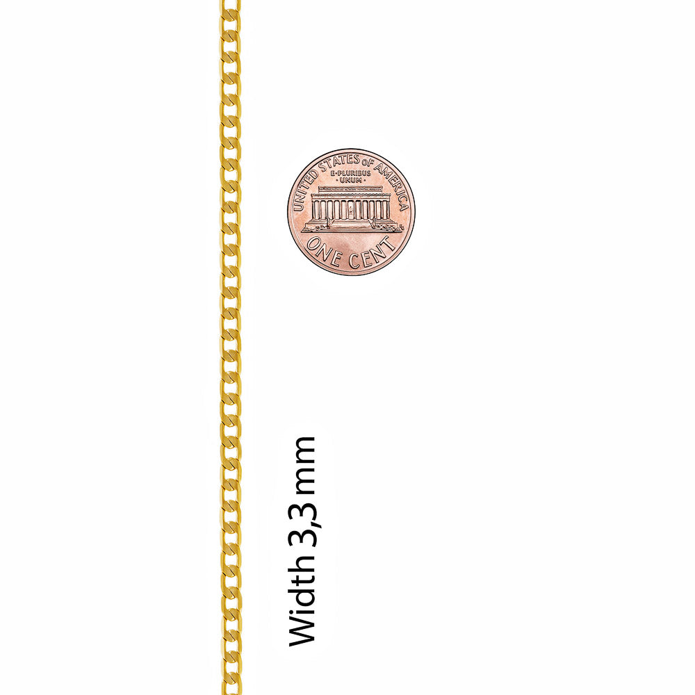 3mm Flat Cuban Link Chain - Image 6