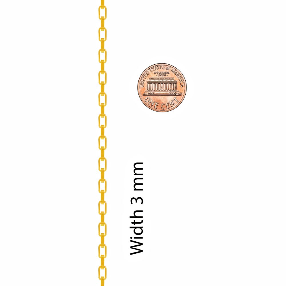 3mm Paperclip Chain Necklace - Image 4