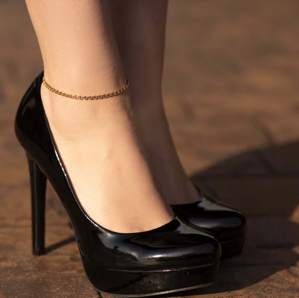 3mm Mariner Link Chain Anklet - Image 3