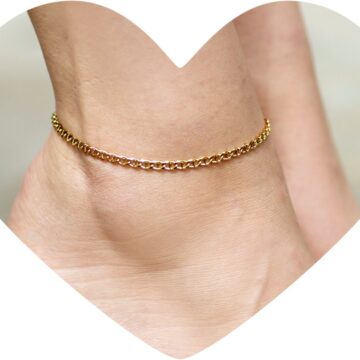 Alternative view of 3mm Mariner Link Chain Anklet