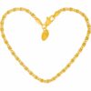 3mm Diamond Cut Scroll Anklet