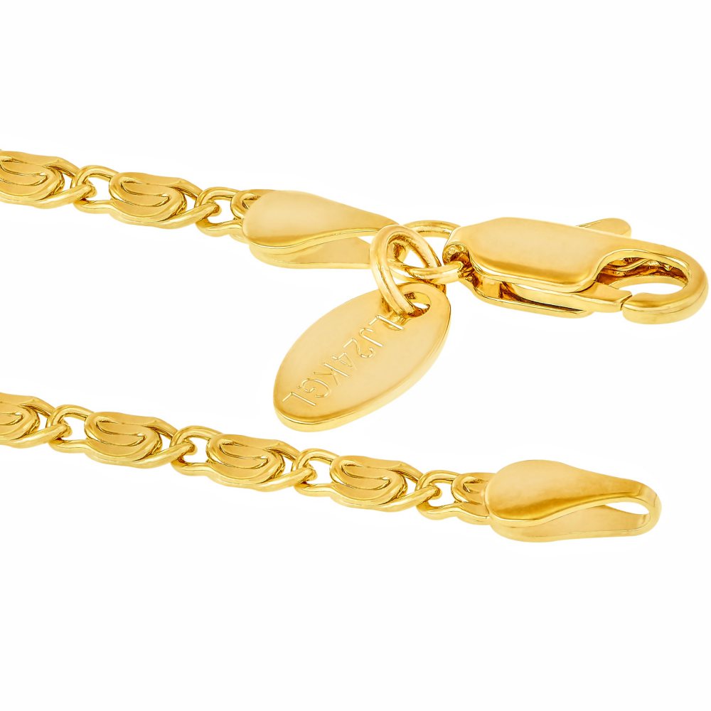 3mm Diamond Cut Scroll Anklet - Image 4
