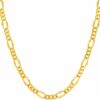 4.5mm Rounded Figaro Chain Necklace