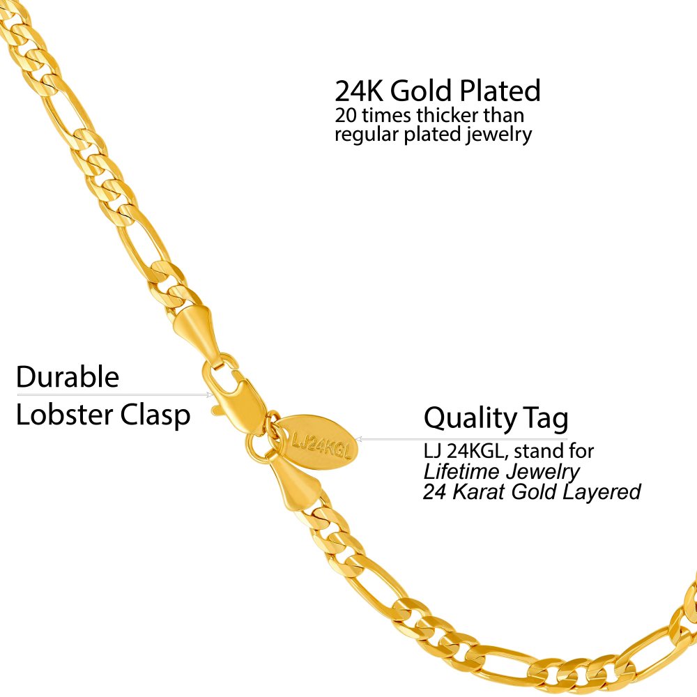 4mm Figaro Anklet - Image 4