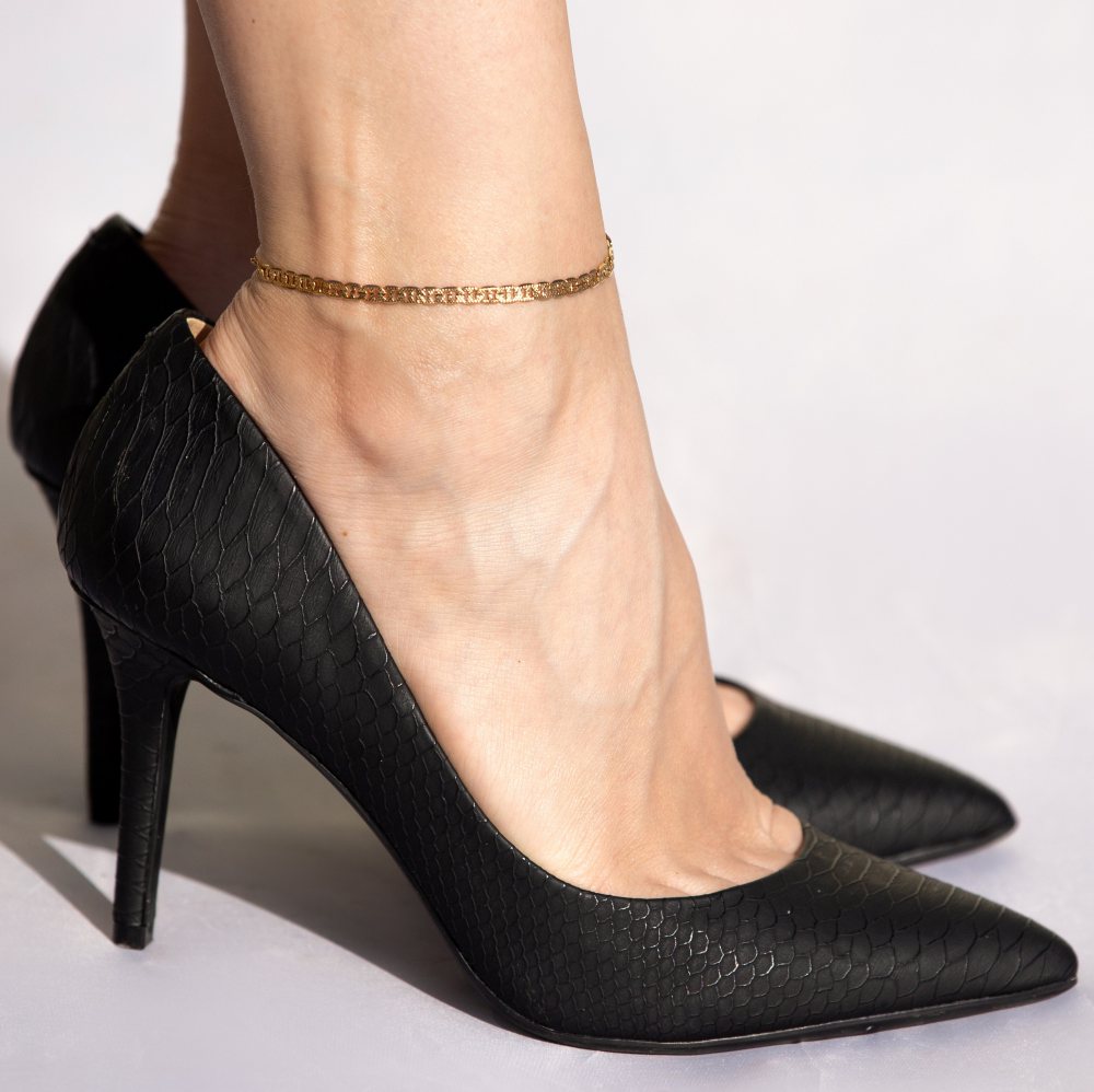 4mm Mariner Link Chain Anklet - Image 4