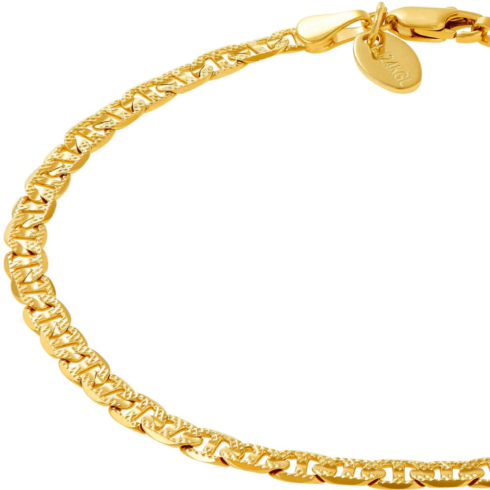 4mm Mariner Link Chain Anklet - Image 5