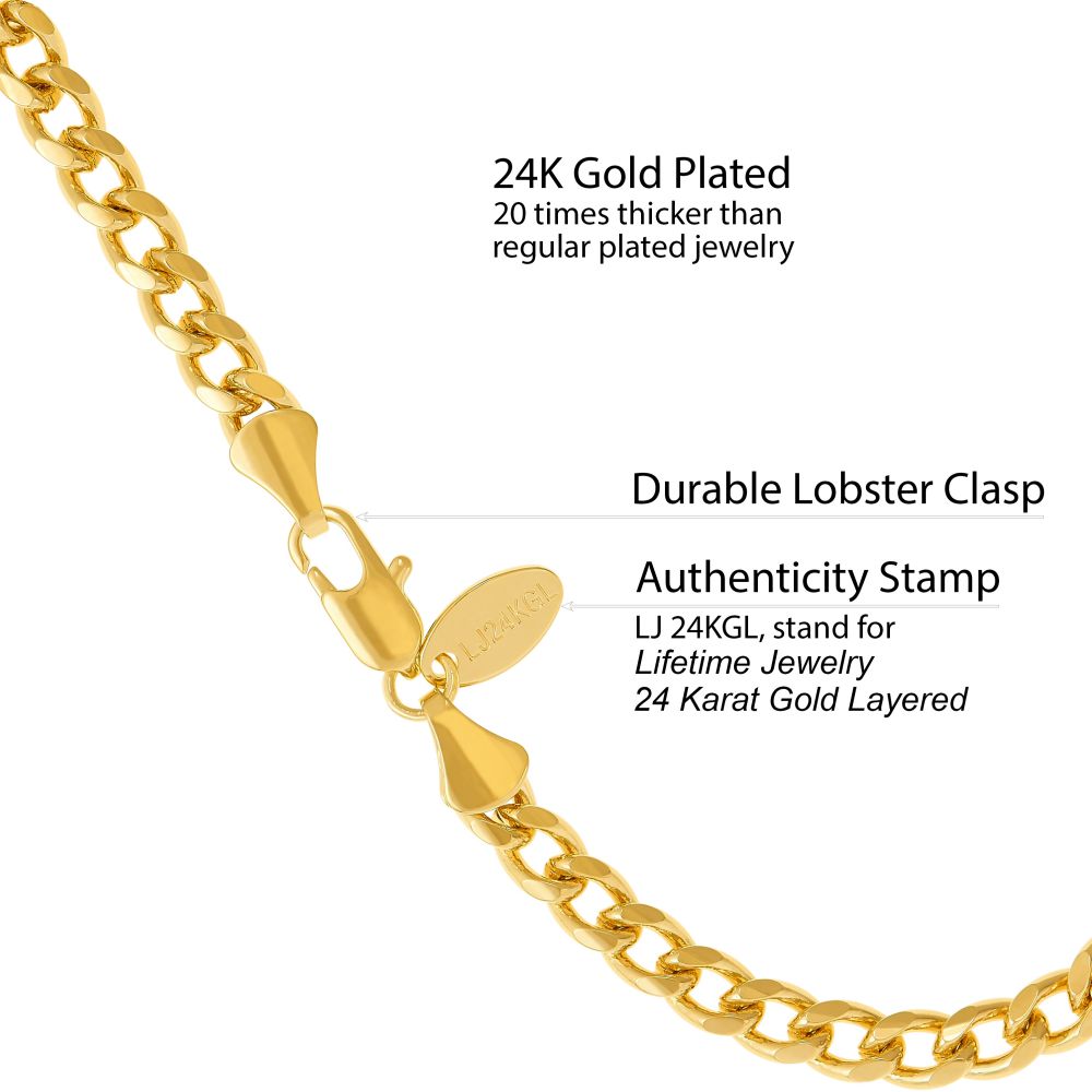 5mm Gold Cuban Link Bracelet - Image 7