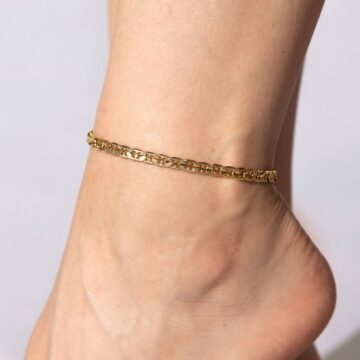 Alternative view of 5mm Crushed Mariner Anklet