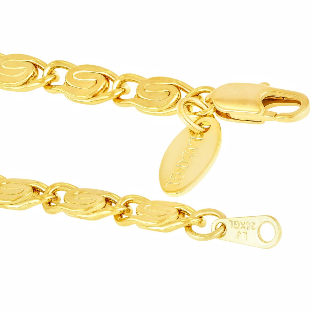 5mm Diamond Cut Scroll Anklet - Image 5