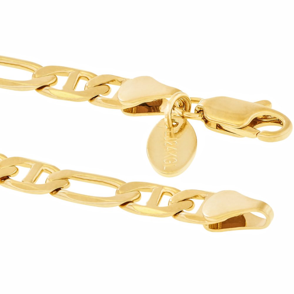 6mm Figaro Mariner Link Anklet - Image 5