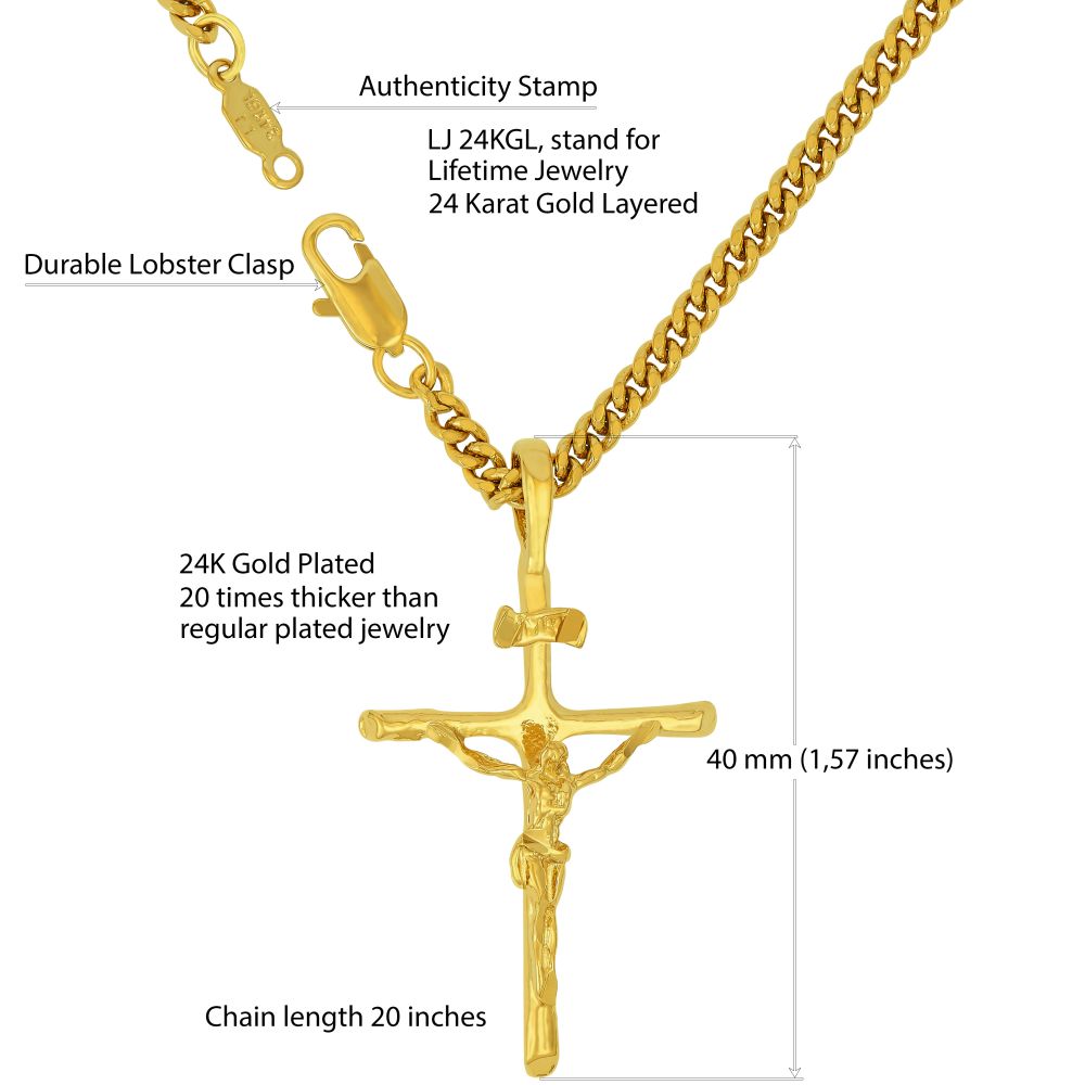Classic Jesus Crucifix (with or without Pendant Chain) - Image 6