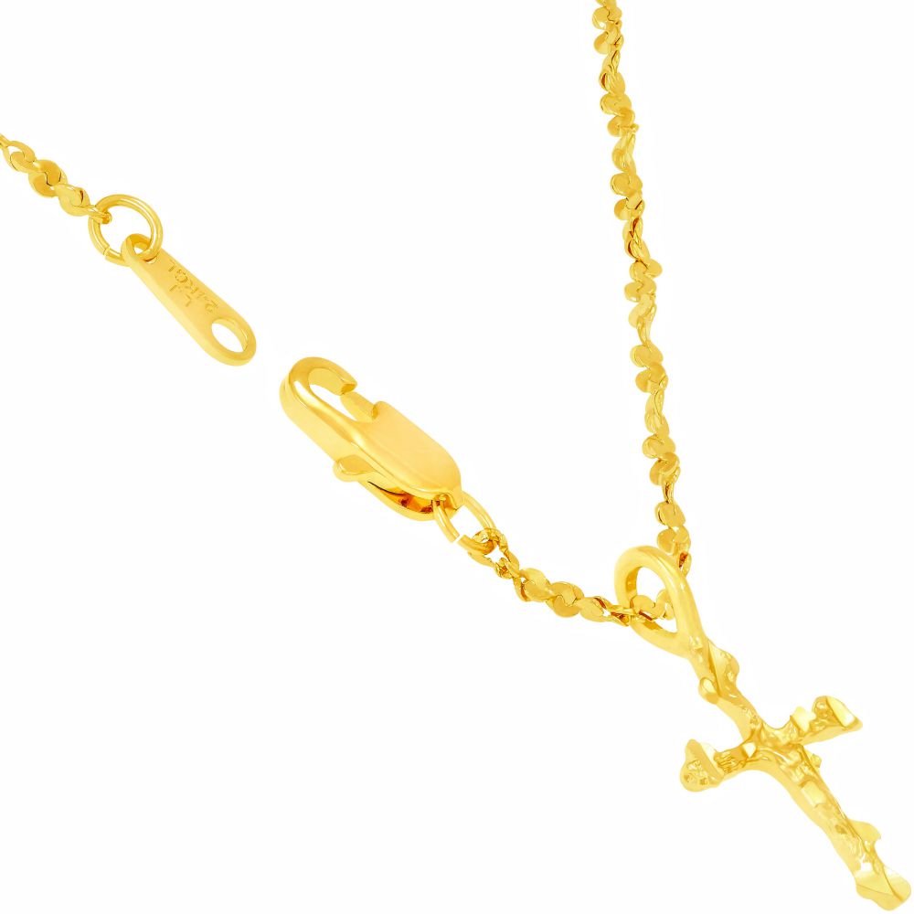Nugget Cross Necklace - Image 4