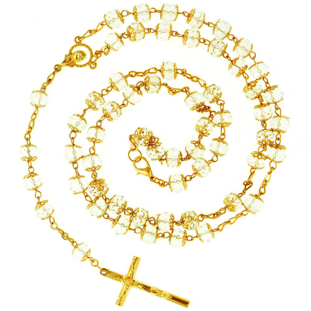 Rosary Necklace, Crystal Prayer Beads - Image 4