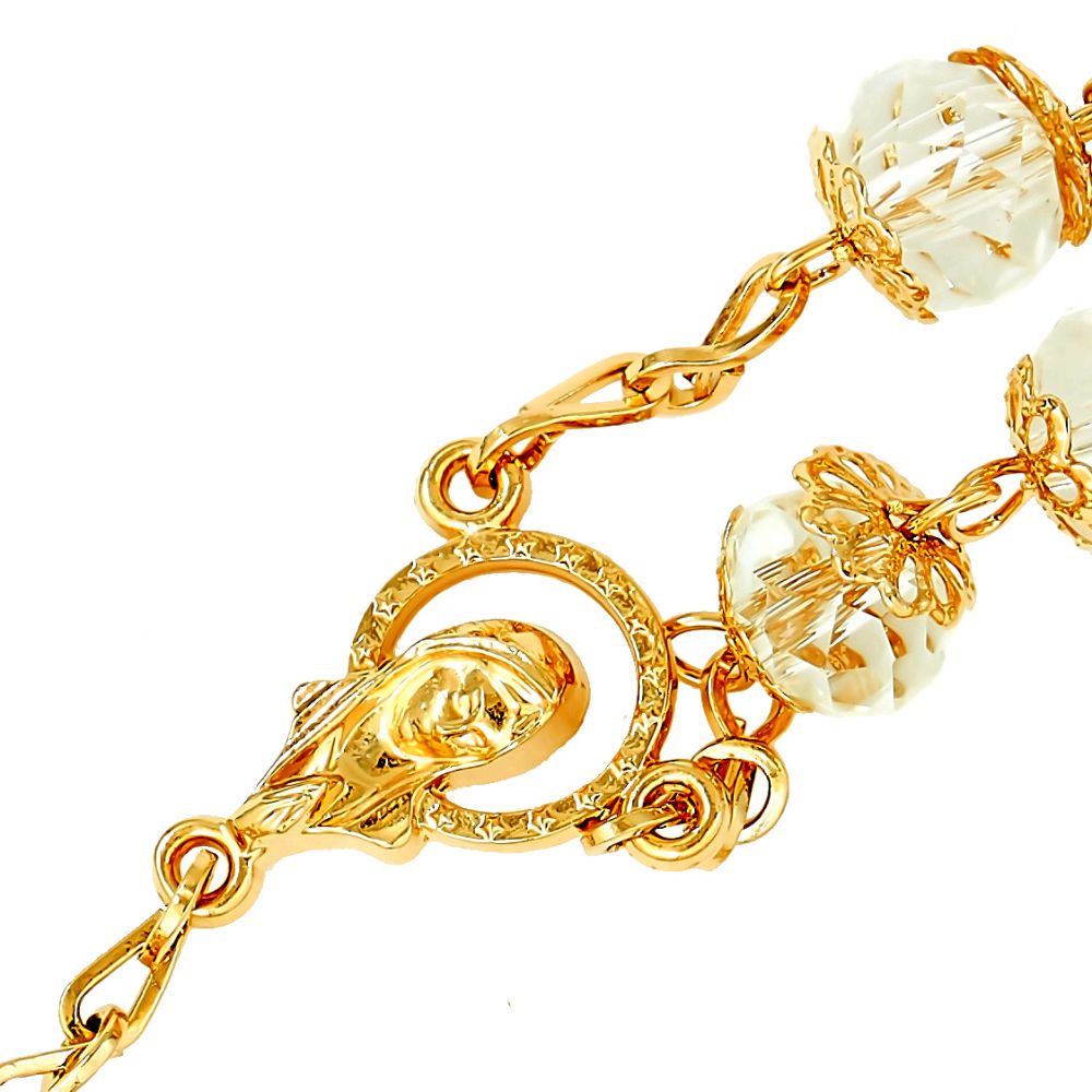 Rosary Necklace, Crystal Prayer Beads - Image 3