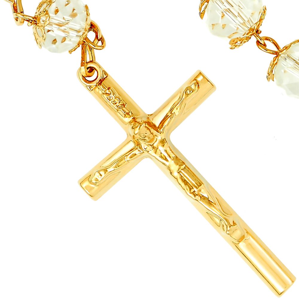 Rosary Necklace, Crystal Prayer Beads - Image 2