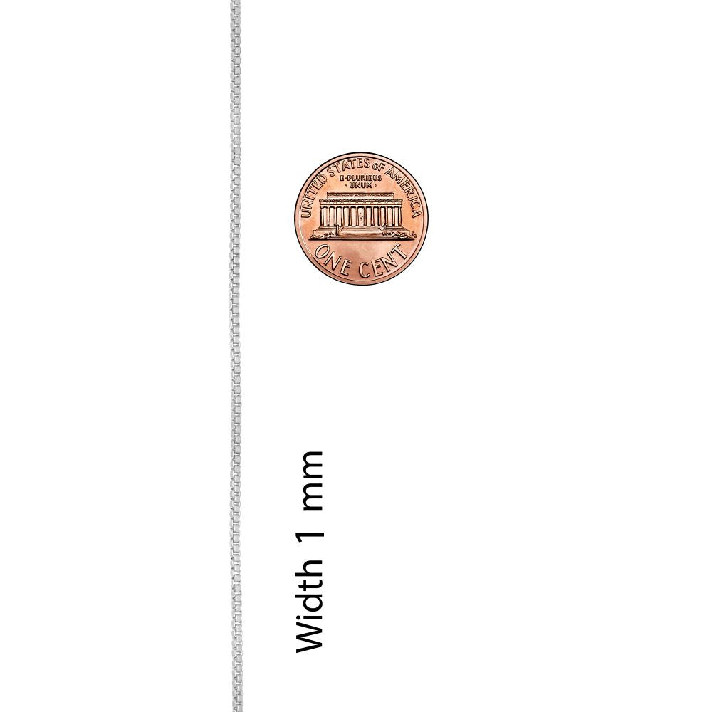 1mm Box Chain Necklace - Image 11