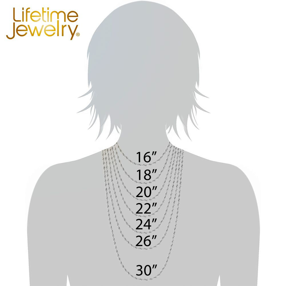 4mm Figaro Necklace (White Gold Look) - Image 6