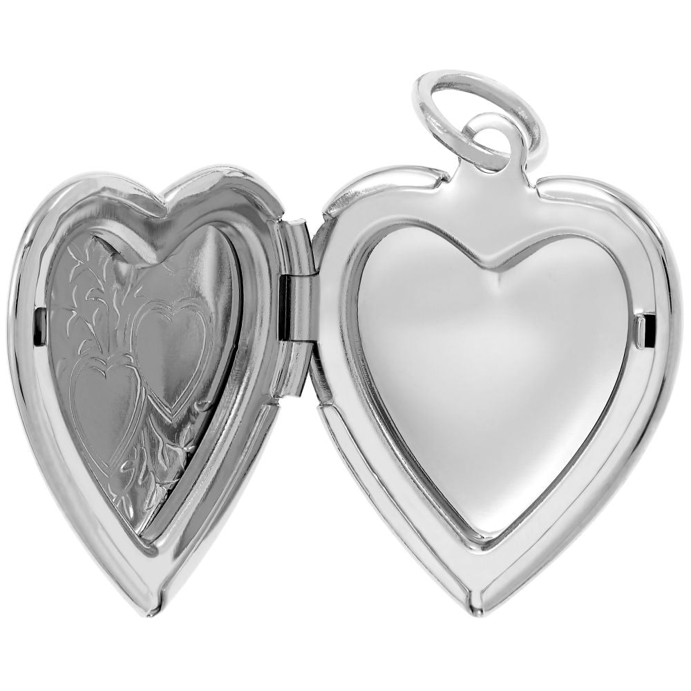 Two Hearts Locket, Rhodium - Image 4
