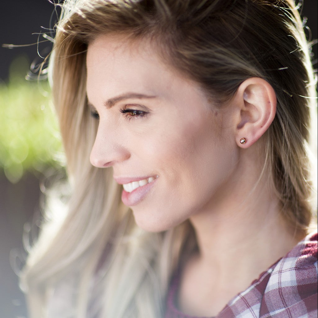 5mm Round Ball Stud Earrings - Image 2