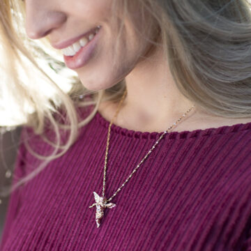 Alternative view of Cherub Angel Pendant Necklace